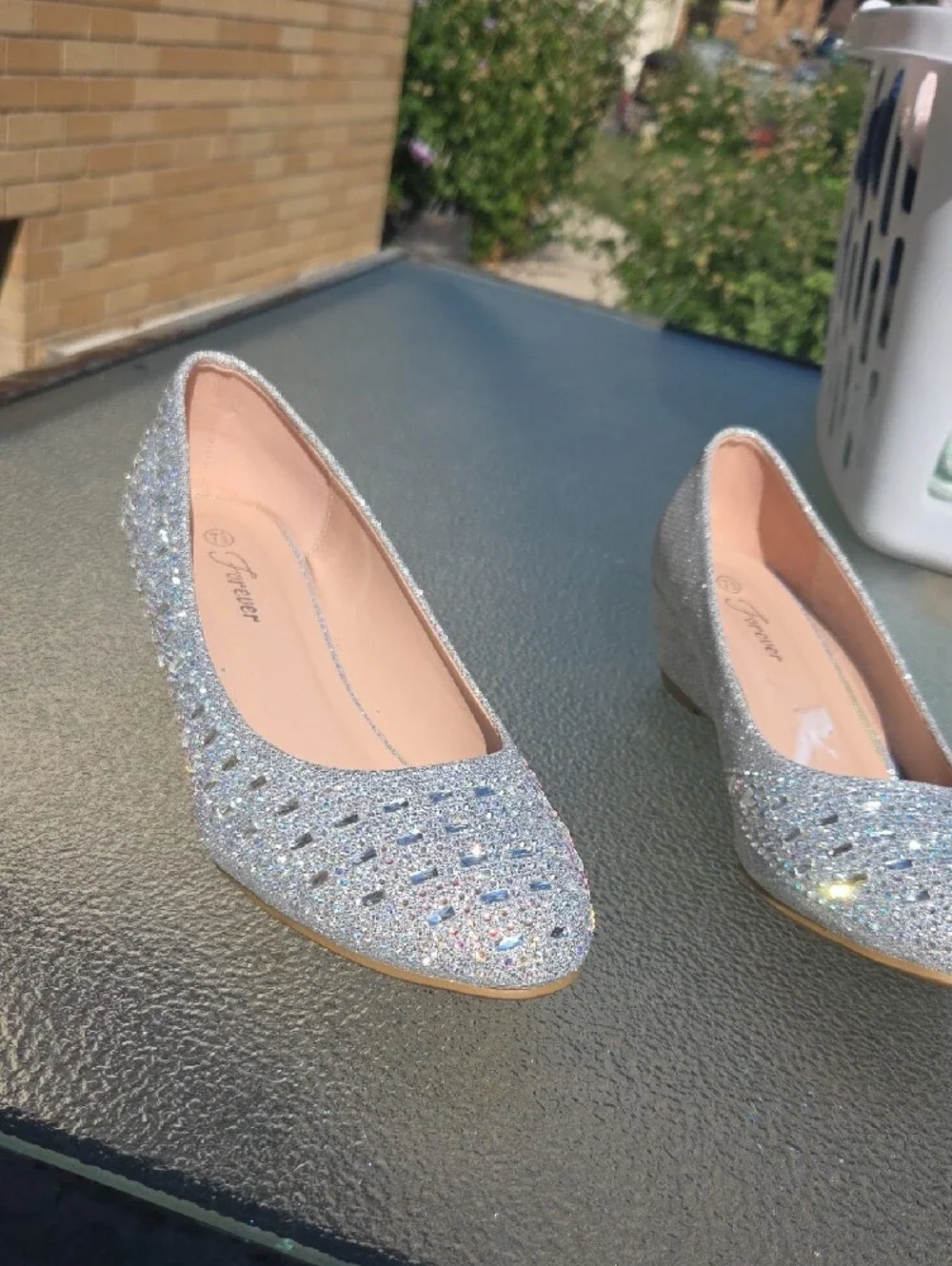 Forever Young Silver Glitter Wedge Shoes